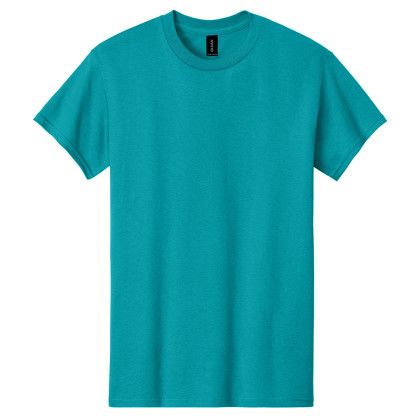 Custom Gildan Adult Heavy Cotton T-Shirt - Tropical Blue Custom Gildan Adult Heavy Cotton T-Shirt - Tropical Blue
