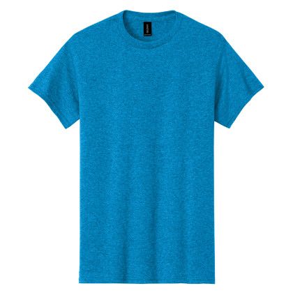 Custom Gildan Adult Heavy Cotton T-Shirt - Heather Sapphire Custom Gildan Adult Heavy Cotton T-Shirt - Heather Sapphire