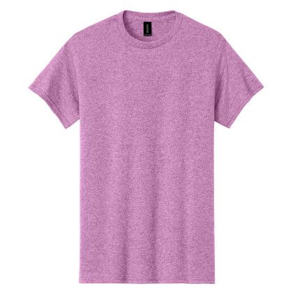 Custom Gildan Adult Heavy Cotton T-Shirt - Heather Radiant Orchid Custom Gildan Adult Heavy Cotton T-Shirt - Heather Radiant Orchid
