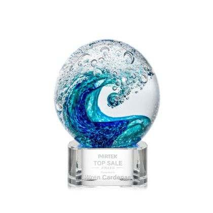 Custom Surfside Award on Paragon Clear - 4" Diam Custom Surfside Award on Paragon Clear - 4" Diam