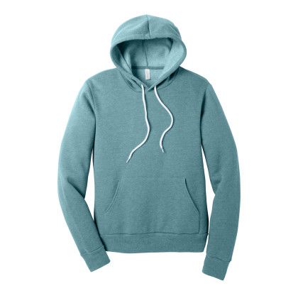 Custom Bella + Canvas Unisex Sponge Fleece Pullover Hoodie - Heather Blue Lagoon