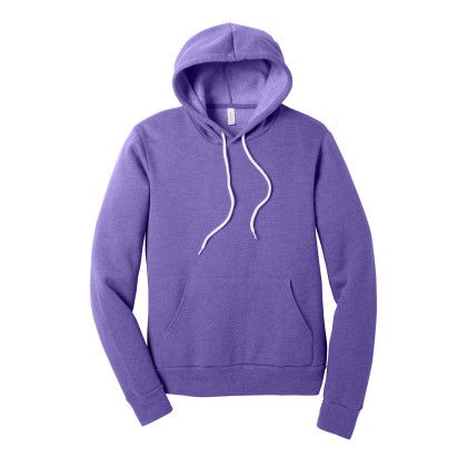 Custom Bella + Canvas Unisex Sponge Fleece Pullover Hoodie - Heather Team Purple