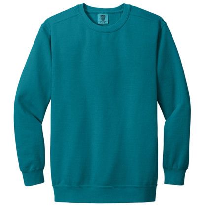 Custom Comfort Colors Ring Spun Crewneck Sweatshirt - Topaz Blue