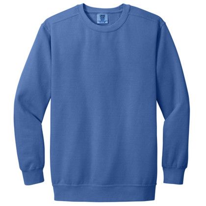 Custom Comfort Colors Ring Spun Crewneck Sweatshirt - Flo Blue