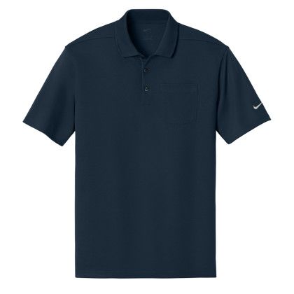 Custom Nike Dri-FIT Micro Pique 2.0 Pocket Polo - Navy