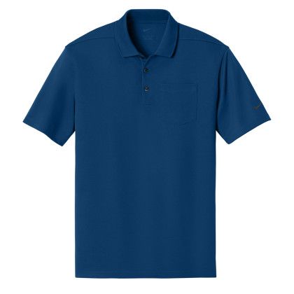 Custom Nike Dri-FIT Micro Pique 2.0 Pocket Polo - Gym blue