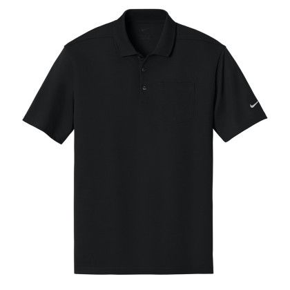 Custom Nike Dri-FIT Micro Pique 2.0 Pocket Polo - Black