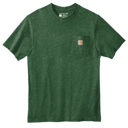 Custom Carhartt Full Color Workwear Pocket Short Sleeve T-Shirt - North Wood Heather Green Custom Carhartt Full Color Workwear Pocket Short Sleeve T-Shirt - North Wood Heather Green