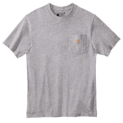Custom Carhartt Full Color Workwear Pocket Short Sleeve T-Shirt - Heather Grey Custom Carhartt Full Color Workwear Pocket Short Sleeve T-Shirt - Heather Grey