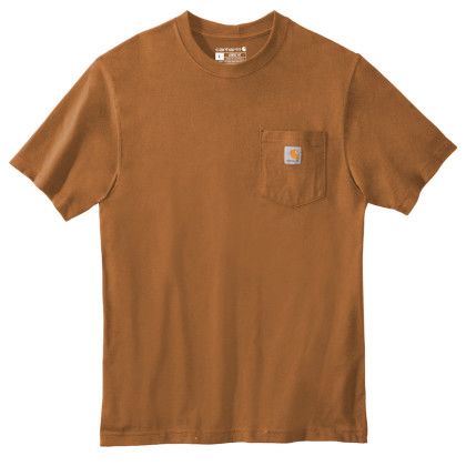 Custom Carhartt Full Color Workwear Pocket Short Sleeve T-Shirt - Carhartt Brown Custom Carhartt Full Color Workwear Pocket Short Sleeve T-Shirt - Carhartt Brown