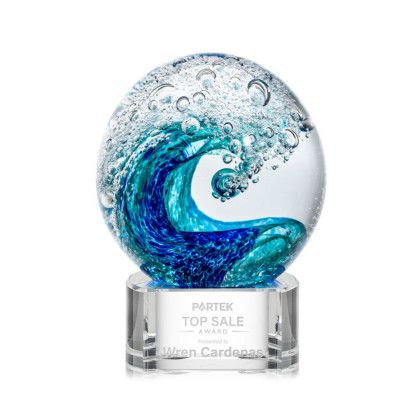 Custom Surfside Award on Paragon Clear - 5" Diam Custom Surfside Award on Paragon Clear - 5" Diam