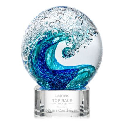 Custom Surfside Award on Paragon Clear - 6" Diam Custom Surfside Award on Paragon Clear - 6" Diam