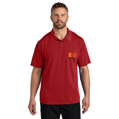 Custom Carhartt Force Snag-Resistant Pocket Polo - Crimson Red Custom Carhartt Force Snag-Resistant Pocket Polo - Crimson Red