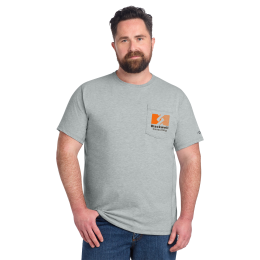Custom Carhartt Force Short Sleeve Pocket T-Shirt - Heather Grey Custom Carhartt Force Short Sleeve Pocket T-Shirt - Heather Grey