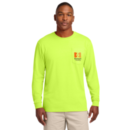 Custom Carhartt Men's Workwear Pocket Long Sleeve T-Shirt - Brite Lime Custom Carhartt Men's Workwear Pocket Long Sleeve T-Shirt - Brite Lime