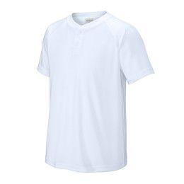 Custom Sport-Tek Full Color Youth PosiCharge Competitor 2-Button Henley - White