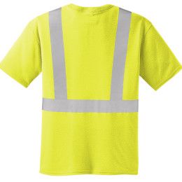 Custom CornerStone Full Color ANSI 107 Class 2 Safety T-Shirt - Safety yellow