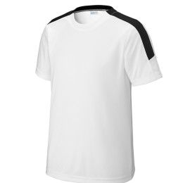 Custom Sport-Tek Full Color Youth Competitor United Crew - white/black