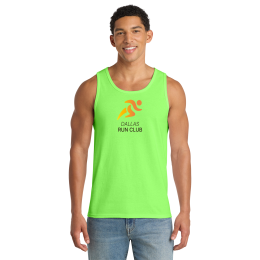 Custom Cotton Color Tank Top-Port & Company - Neon Green Custom Cotton Color Tank Top-Port & Company - Neon Green