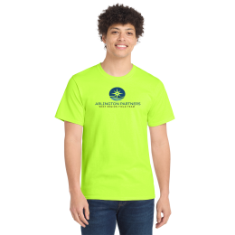 Custom Port & Company Full Color Essential Tee - Safety Green Custom Port & Company Full Color Essential Tee - Safety Green