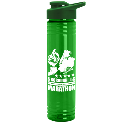 Custom 32 Oz. Adventure Bottle With Drink-Thru Lid - Made With Tritan ReNew - Digital - Translucent green