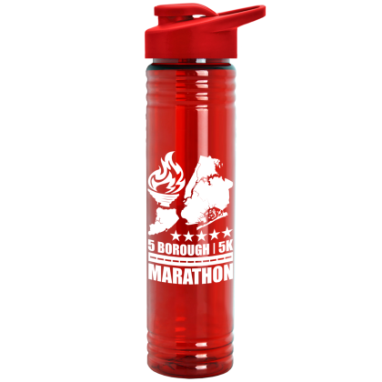 Custom 32 Oz. Adventure Bottle With Drink-Thru Lid - Made With Tritan ReNew - Digital - Translucent red