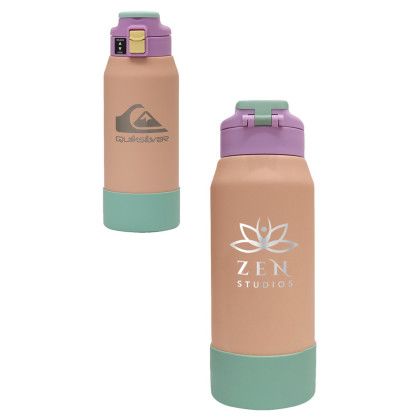 Custom Quiksilver Redondo 26 oz Stainless Steel Tumbler - Peach Parfait