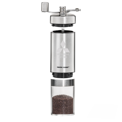 Custom Swiss Force Hand Coffee Grinder - Open View Custom Swiss Force Hand Coffee Grinder - Open View