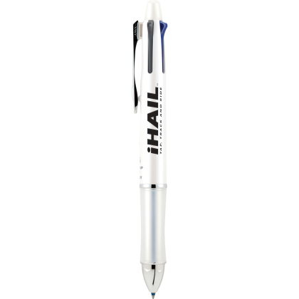 Custom Dr. Grip 4+1 Multi-Function Pen and Mechanical Pencil - White 