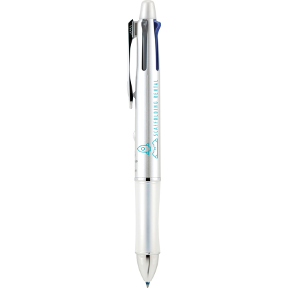 Custom Dr. Grip 4+1 Multi-Function Pen and Mechanical Pencil - Silver 