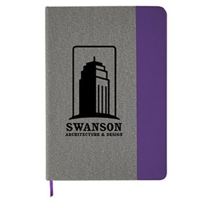 Custom 6" x 8" Heathered Journal - Purple