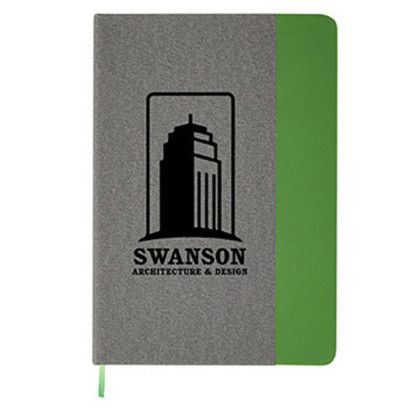 Custom 6" x 8" Heathered Journal - Green