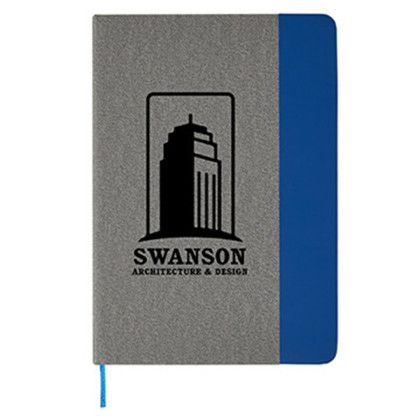 Custom 6" x 8" Heathered Journal - Blue