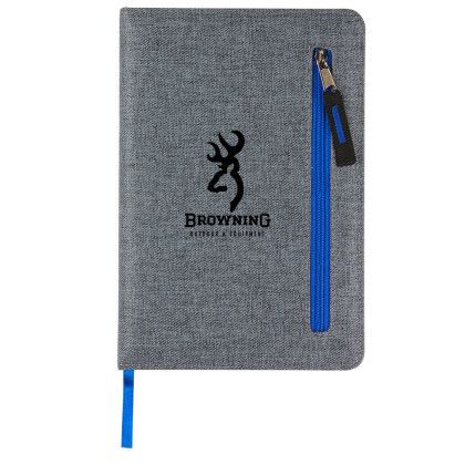 Custom 6" x 8" Zip-It Journal - Blue