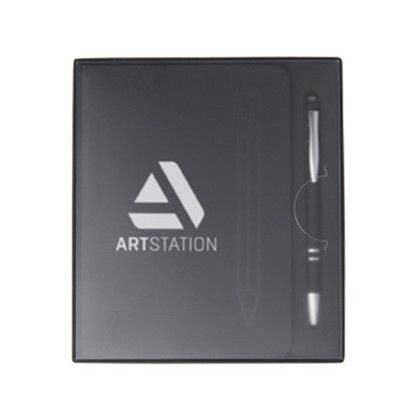 Custom Magnetic Journal & Metal Pen Set - Black Custom Magnetic Journal & Metal Pen Set - Black