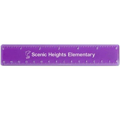 Custom 6" Plastic Ruler - Translucent Purple Custom 6" Plastic Ruler - Translucent Purple
