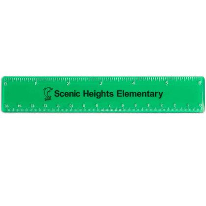 Custom 6" Plastic Ruler - Translucent Green Custom 6" Plastic Ruler - Translucent Green