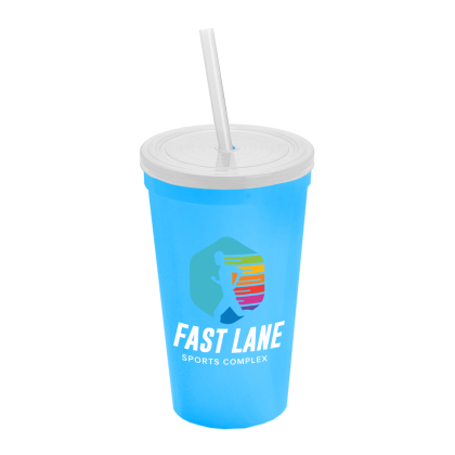 Custom Tumbler with Lid & Straw Mix and Match Colors - Cyan Custom Tumbler with Lid & Straw Mix and Match Colors - Cyan