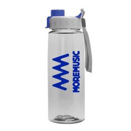 Custom 26 Oz. Transparent Tritan Bottle With Quick Snap Lid - Clear Custom 26 Oz. Transparent Tritan Bottle With Quick Snap Lid - Clear