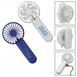 Custom Handheld Rechargeable Folding Mini USB Fan - All Colors 