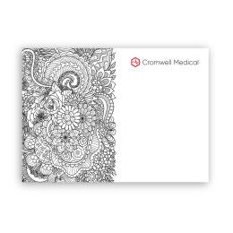 Custom Post-it Custom Printed Coloring Pad - 25 Sheets Custom Post-it Custom Printed Coloring Pad - 25 Sheets