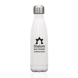 Custom Single Pin Bottle 17 oz - White Custom Single Pin Bottle 17 oz - White