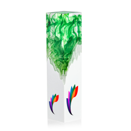 Custom Full Color Award - Brandino White/Green 9.5"
