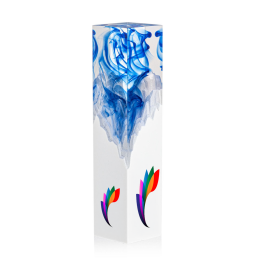 Custom Full Color Award - Brandino White/Blue 9.5" 