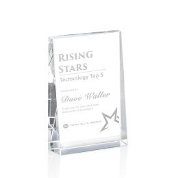 Custom Tweed Vertical Optical Crystal Award - 2.5" W x 3" H Custom Tweed Vertical Optical Crystal Award - 2.5" W x 3" H