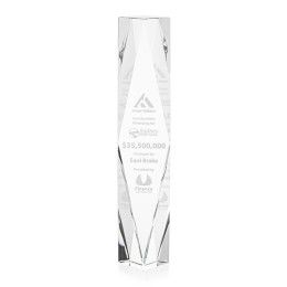 Custom 12" Toscana Optical Crystal Award - Clear