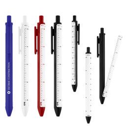 Custom Straight Line Pen with 4" Ruler - All Colors Custom Straight Line Pen with 4" Ruler - All Colors