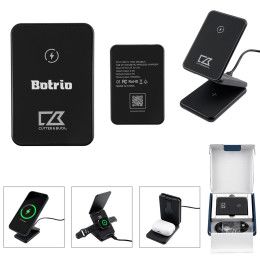 Custom Cutter & Buck 3-In-1 Magnetic Wireless Charger - Group