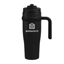 Custom 30 oz. Apex Sip & Chug Recycled Stainless Steel Tumbler - Black