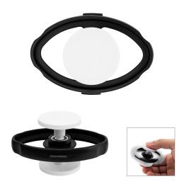 Custom Double Axis Fun Spinner - Black with White